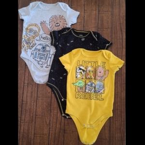 Star Wars, 3pk Onesies, 18 Months